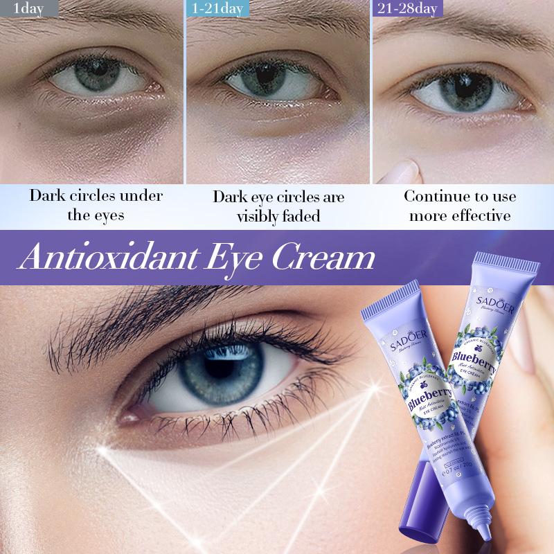 Blueberry Antioxidant Eye Cream SADOER Hyaluronic Acid Moisturizing Hydrating Skin Rejuvenation Eye Cream