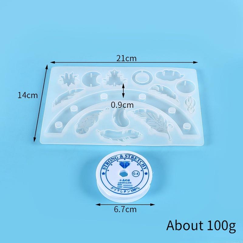 Feather Fengling Silica Gel Mold Casting Crystal Line Jewelry Craft Wall Decoration Pendant Interior Decoration Tool Home