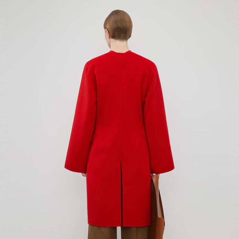 LESS Women's Mid-Length Wool Blend Coat