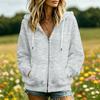 Felpa da donna con cappuccio e tasca, a manica lunga, colore, pullover casual