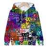 Children Boys Girls Hoodie Tops Kids Geometry Dash Hoodies 3D Printed Cartoon Game Fashion Outdoor Sweatshirts Casual Pullovers