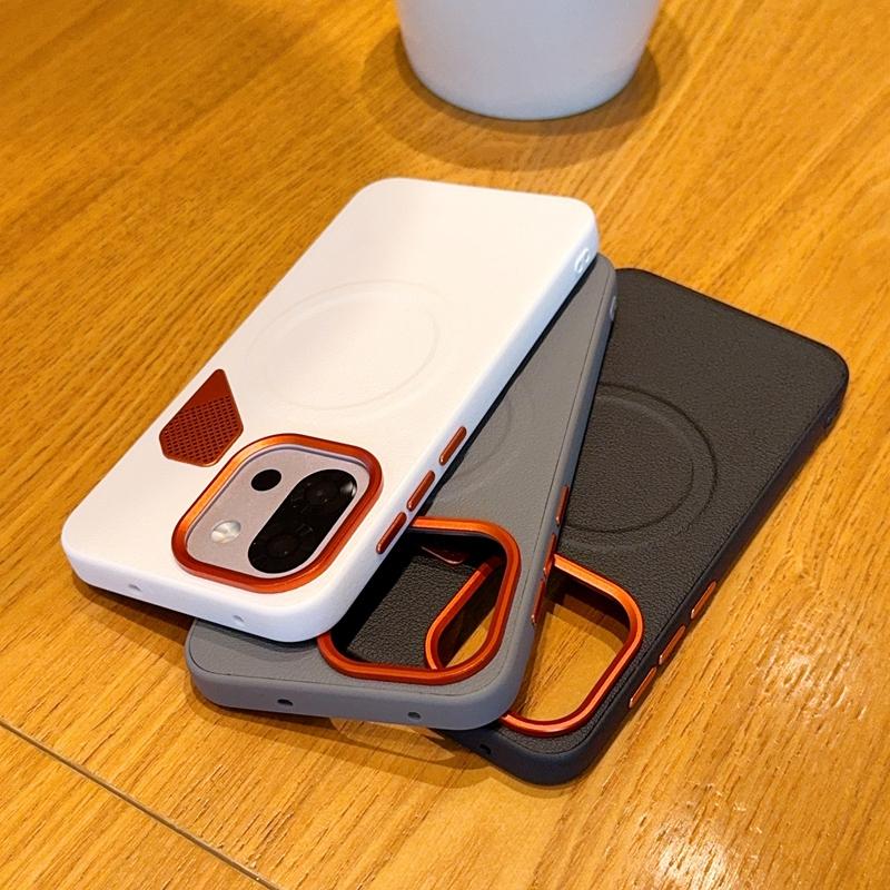 Voor OnePlus 13T Hoesje Hard PU Magnetisch Draadloos Opladen Beschermende Achterkant Hoesje voor OnePlus13 One Plus 13 13R 13S Telefoonhoes