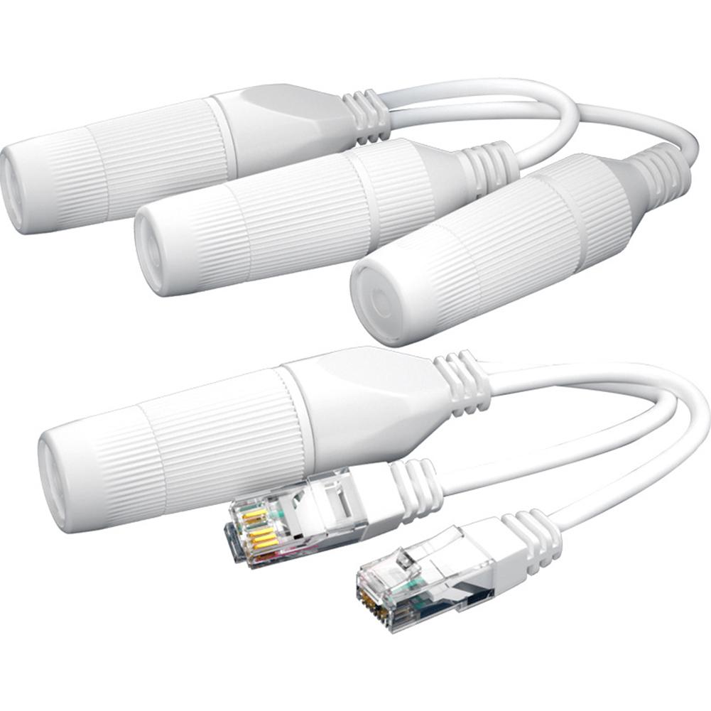 Waterproof POE Combiner Splitter Adapter POE Splitter 2-in-1 Network Cabling Connector Run 2 IP Cameras on 1 Network Cable