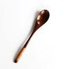 2PC Western Tableware Wood Fork Spoon Dessert Fruit Serving Children Food Utensi