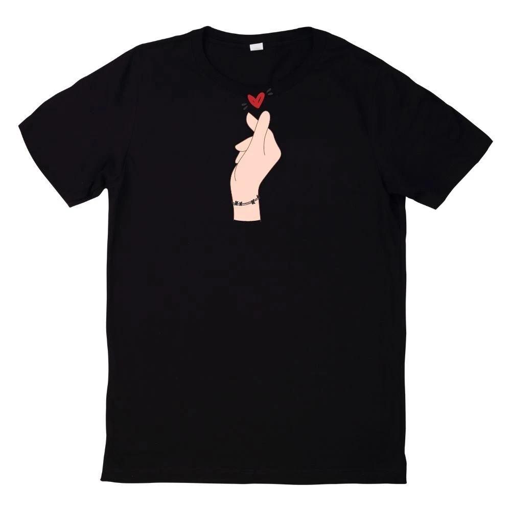 T-Shirt Koreanisches Fingerherz K Pop Herz Handzeichen XXXL