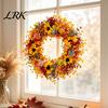 Reusable Floral Arrangement for Wedding Artificial Fall Wreath with Sunflowers Front Door, 17.7 Inch Decorative Harvest Weather Resistant Door Hanger