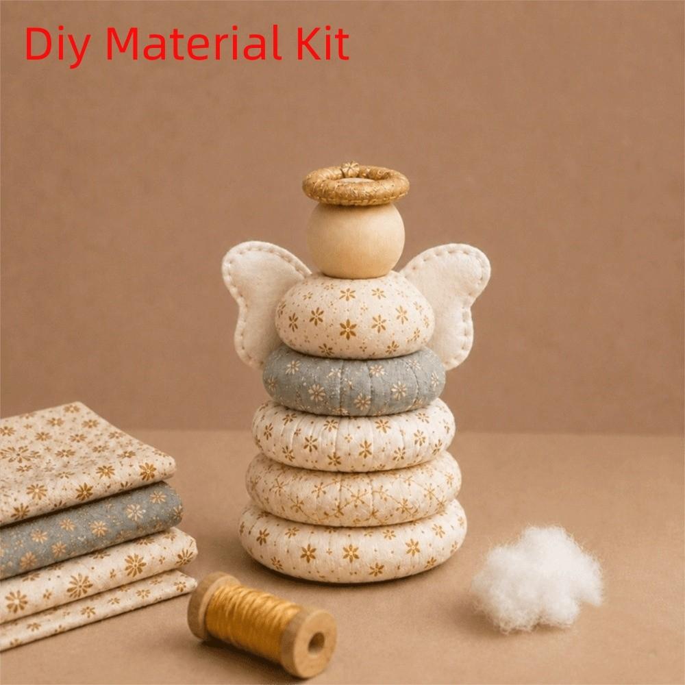 Patchwork Fabric DIY Christmas Patchwork Kit Handmade Cozy Christmas Sewing Craft Kits Soft Cloth Figure Craft Sofa