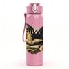 1PC Twisted Dragon Art 750ml Color Plastic Sports Water Bottle Leakproof Flip Straw Lid Suitable for Sports Office Home Use
