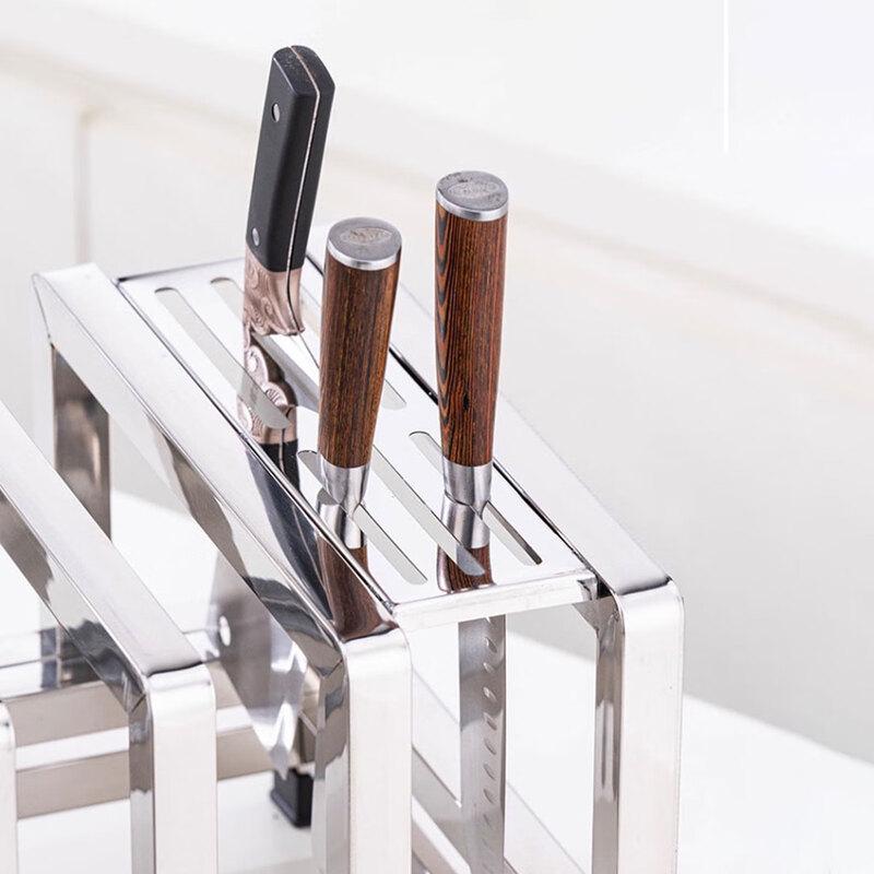 HPMILY 304 Stainless Steel Knife & Chopping Board Holder