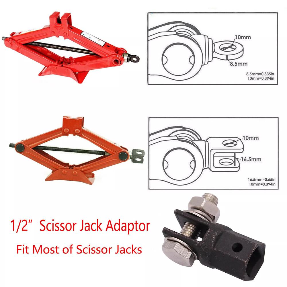 Adaptor universal pentru cric foarfecă Cricuri Piese de ridicare Echipament Instrument cheie pentru priză de antrenare de 1/2 inch Off Road 4x4 Accesorii auto Auto
