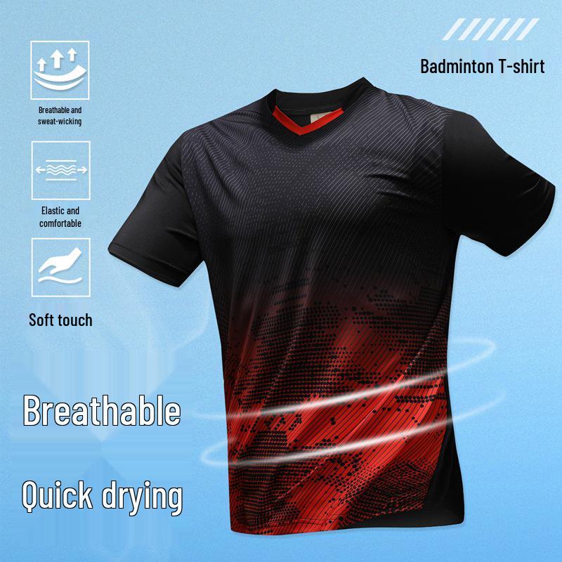 

Унисекс быстросохнущая летняя спортивная футболка для взрослых - Идеально подходит для бадминтона, тенниса и настольного тенниса M