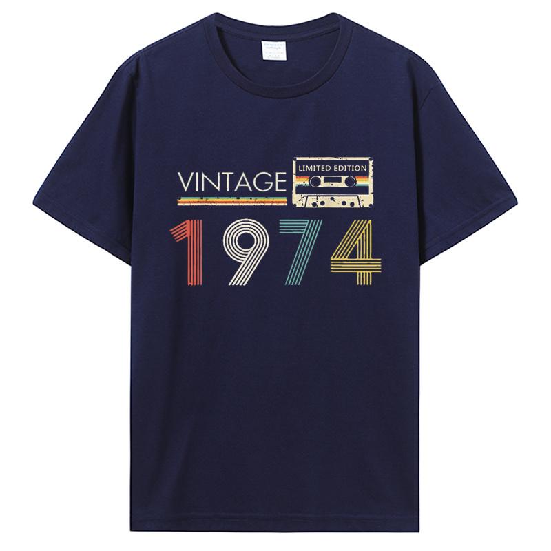 Staré Vintage 1974 Narozeninové Pánské Dámské Tričko Manželka Manžel Dárky k Narozeninám Nápisy Citát Grafické Oblečení Oversized Tričko