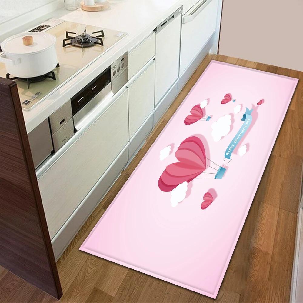 Romantisches Liebesmuster Hausküche Bodenmatte Türdekoration Bodenmatte