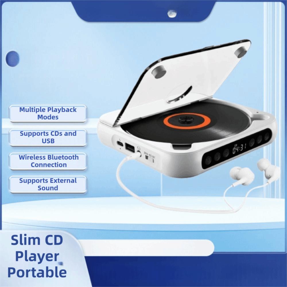 6 Modes Portable Music Player Dustproof Cover CD Runner Stereo CD Players Home Entertainment