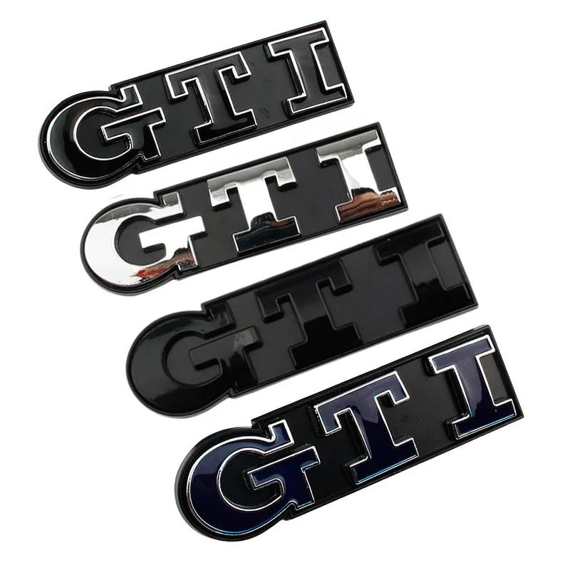 BRQ1 Für VOLKSWAGEN VW GTI Metall Auto GTI Logo Frontgrill Emblem Abzeichen Aufkleber für Volkswagen Golf 4 5 6 7 8 Passat Jetta Polo Toua oq2