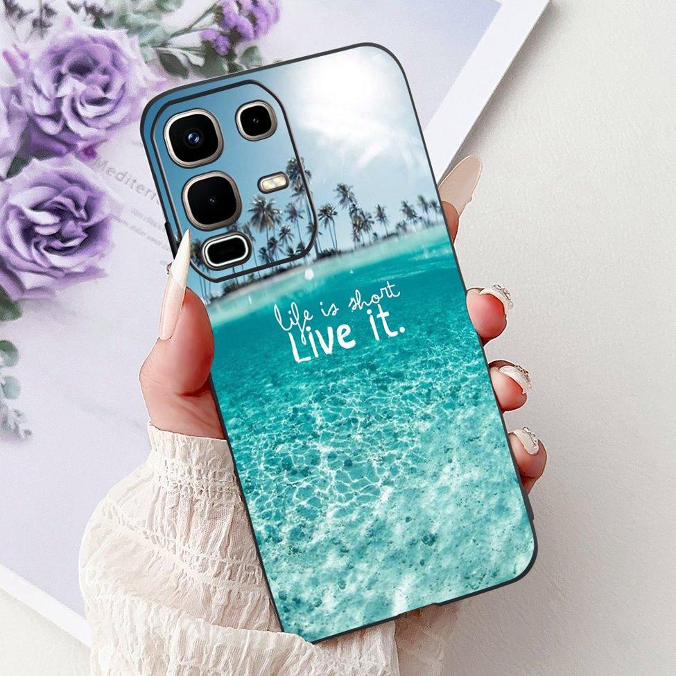 Per Infinix Note 50s X6870 Cover Posteriore Per Infinix Note 50s 5G Custodia Silicone Moda Lusso Fiori Gatto Carino Dipinto Divertente Paraurti