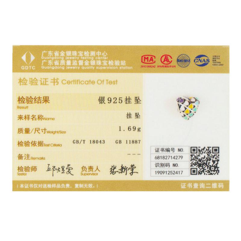 WOSTU Genuine 925 Sterling Silver Multi-Color Hearts Charms Bead Fit Original DIY Bracelet Bangle