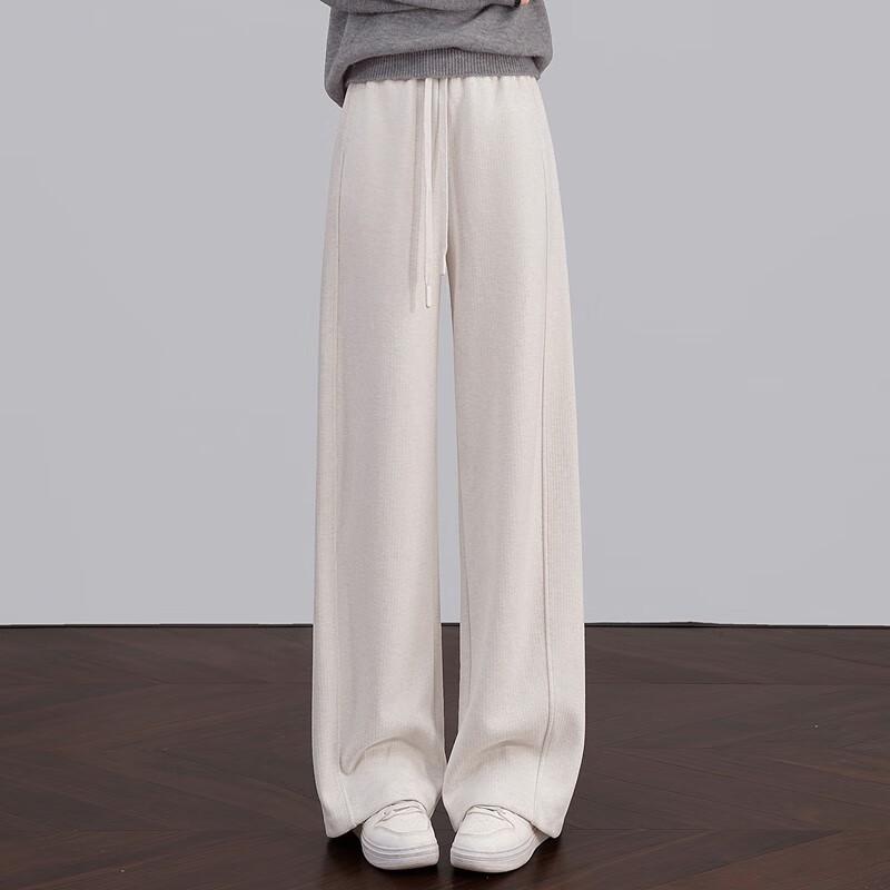 Women's High-Waist Loose Wide-Leg Drawstring Pants