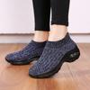 Large size women's shoes spring and summer new fly-woven sports shoes air cushion sports shoes middle-aged and elderly mother shoes wedge shoes women
