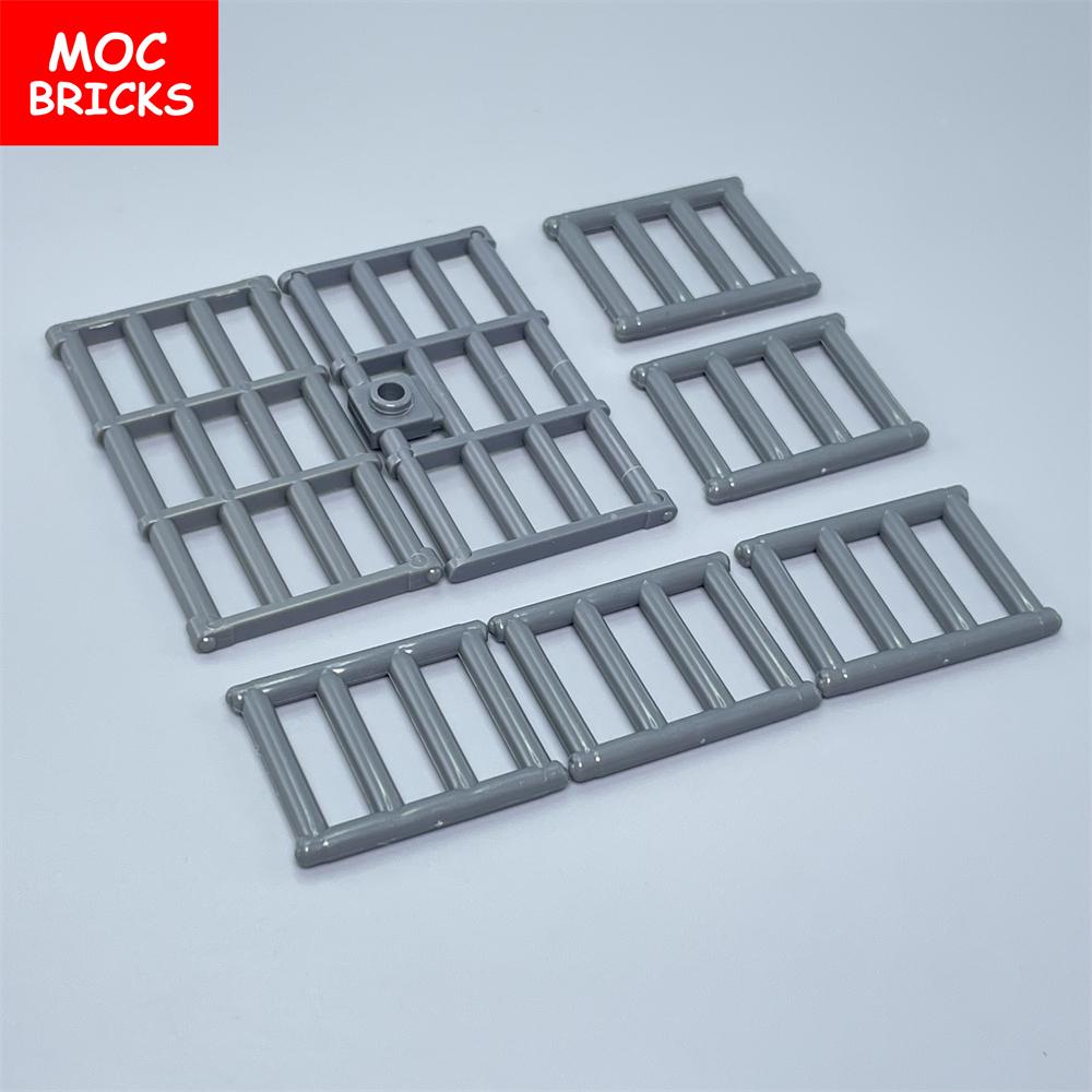 8pcs/lot MOC Bricks Prison Gate Door 1X4X6 60621 92589 Building Blocks Parts DIY Educational Bulk Model Kids Toys Dolls