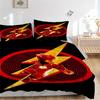 3pcs Flash Superhero Cover Set, Bedding Set, Soft Comfortable Duvet Cover, For Bedroom, Guest Room (1*Duvet Cover + 2*Pillowcases, Without C