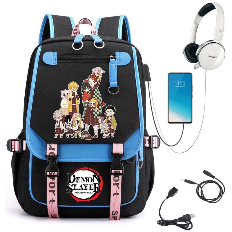 Demon Slayer Anime-Peripherie Rucksack stilvoller Anime-Themen-Schülerrucksack 0084