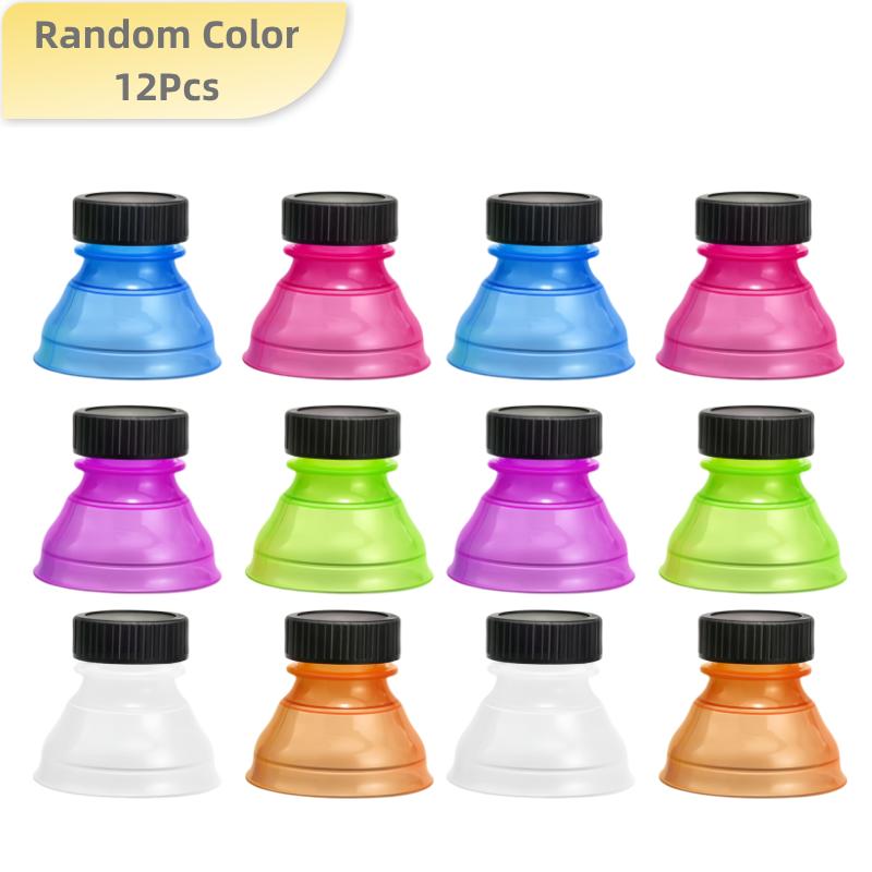 6Pcs/12pcs Reusable Plastic Airtight Lid Beer Water Dispenser Lid Can Protector Caps Cover Bottle Top Soda Saver Cans Dust Cover