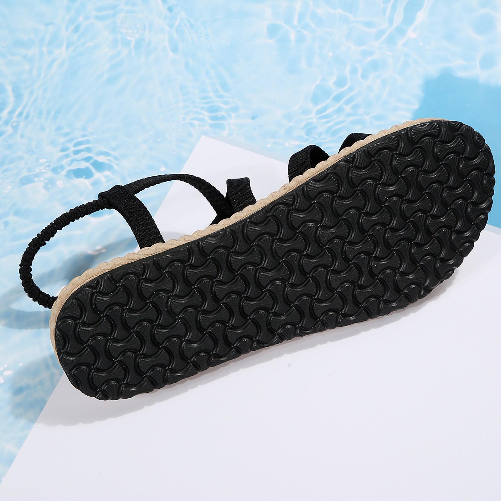 Женские модные сандалии на плоской подошве с открытым носком — фото 3