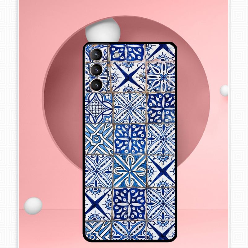 Moroccan Pattern Case For Samsung Galaxy S24 Ultra S20 S21 S22 S23 S25 Ultra S9 S10 Plus S25 FE Cover Funda