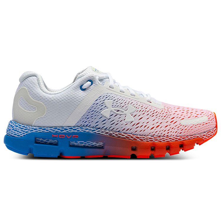 Under Armour Hovr Infinite 2 Comfortable Versatile Fabric Mesh Low-Top Running Shoes Men Sneakers White Red Blue 3025212-100