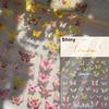 1pcs Butterfly Nail Stickers High Quality Sparkling Shell Light Nail Stickers Nail Art Decal Snakes Design Manicure Tools
