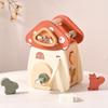 Baby Montessori Wooden Toys Educational Wooden Blocks Shape Pairing Mushroom Busy Box Toys for Kids Musical Percussion Toys