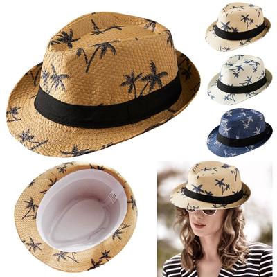 Kokospalmenmuster Strandkappe UV-Schutz Jazzhut Sommer-Sonnenhut Herren Damen