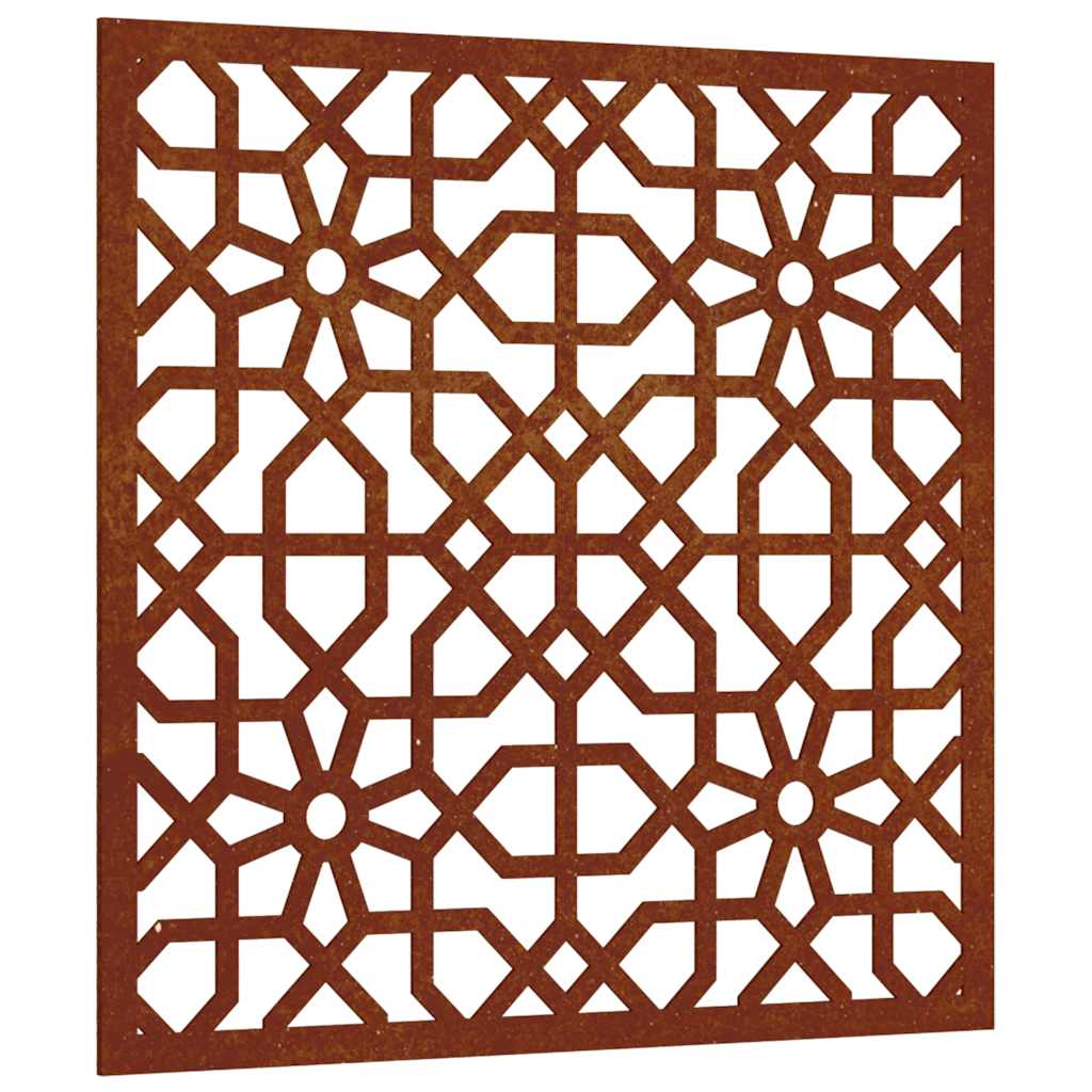 Gartenmauer-Dekoration 55x55 cm Cortenstahl Maurisches Design