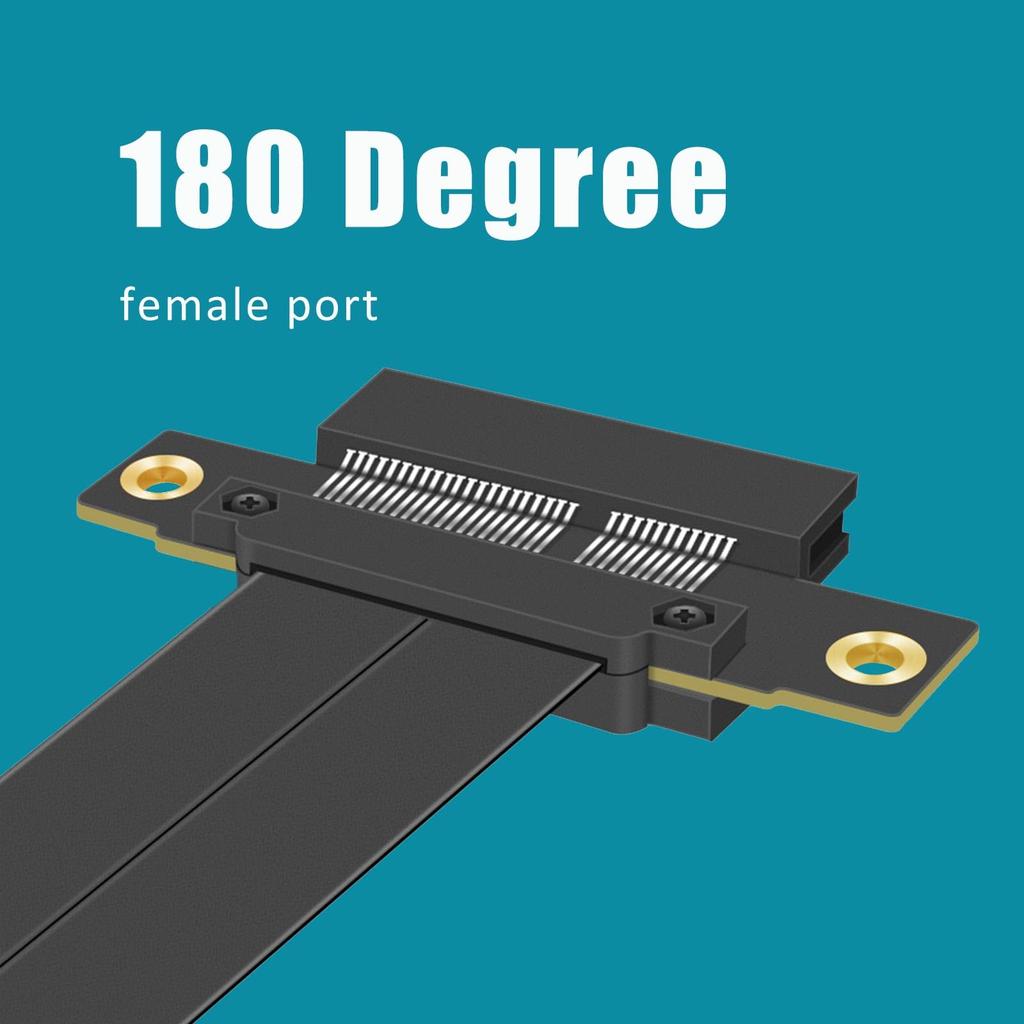 GLOTRENDS 200mm PCIe 4.0 X4 Riser Cable - for M.2, WiFi, Firewire, USB, Sound Cards, and More