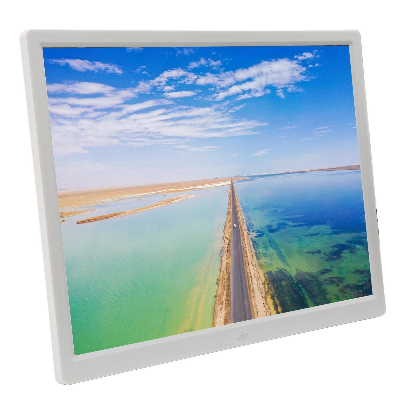 

Цифровая фоторамка 15 дюймов HD видео воспроизведение музыки электронная фоторамка с часами календарем EU Plug