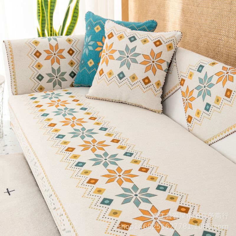 Factory  Nordic Four-Season Universal Sofa Cushion Fabric Non-Slip Seat Cushion Living Room Sofa Cover Cover Towel One Piece Hair