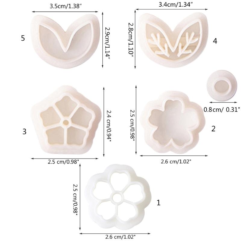 Clay Cutter Leaf Flower Shape Clay Earring Molds for Earrings Making Clay Earring Cutter Tool for Jewelry Making