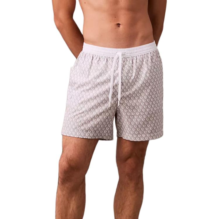 

Calvin Klein Low Rise Tie Comfort Printed Swim Trunks Men swimwear Gray N61001-020 S