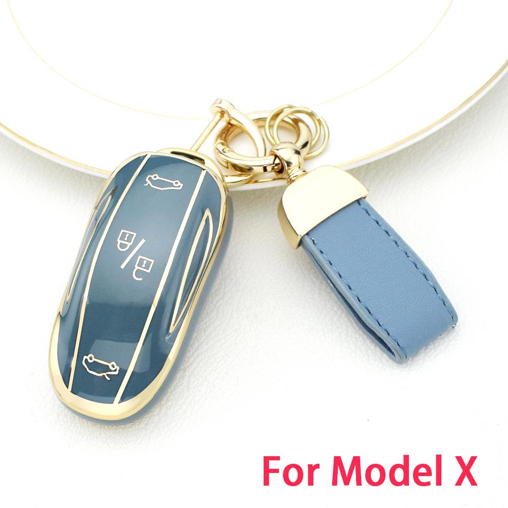 TPU Car Smart Key Case Cover For Tesla Model 3 Model X Model S Model Y Bag Protector Fob Band Shell Holder Keychain Accessories