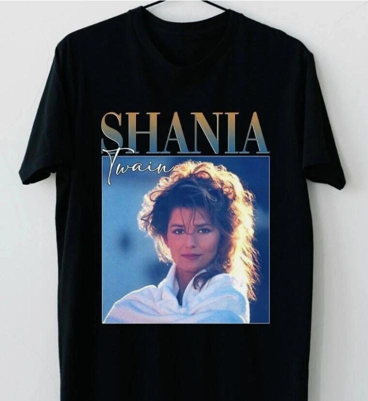 

Shania Twain Black Cotton TShirt Gift For Fan All size S345XL Unisex T-Shirt XL