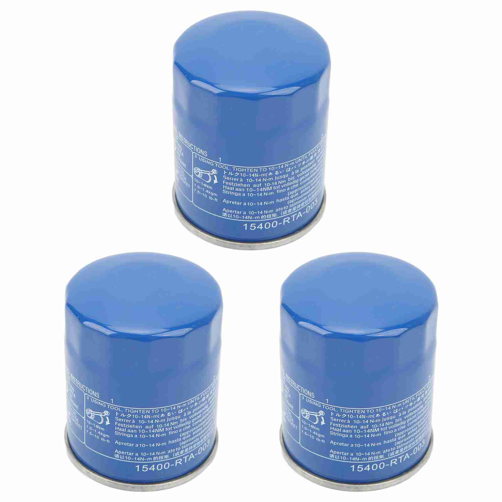 

3 шт. Масляные фильтры Металлический стабильный высокоэффективный масляный фильтр двигателя 15400 RTA 003 Замена для