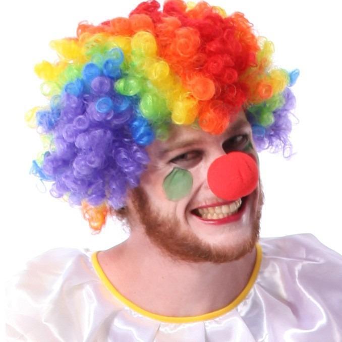 Clownmaske für die Weihnachtsfeier mit Perücke