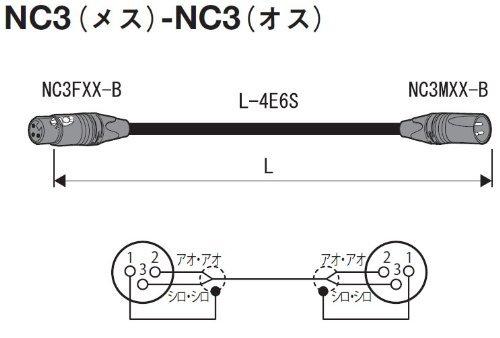 CANARE XLR Microphone Cable EC10-B 10m Noitric Connector Black