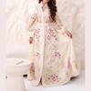 Women Vintage Palace V-neck Long Sleeved Printed Pendant Dress