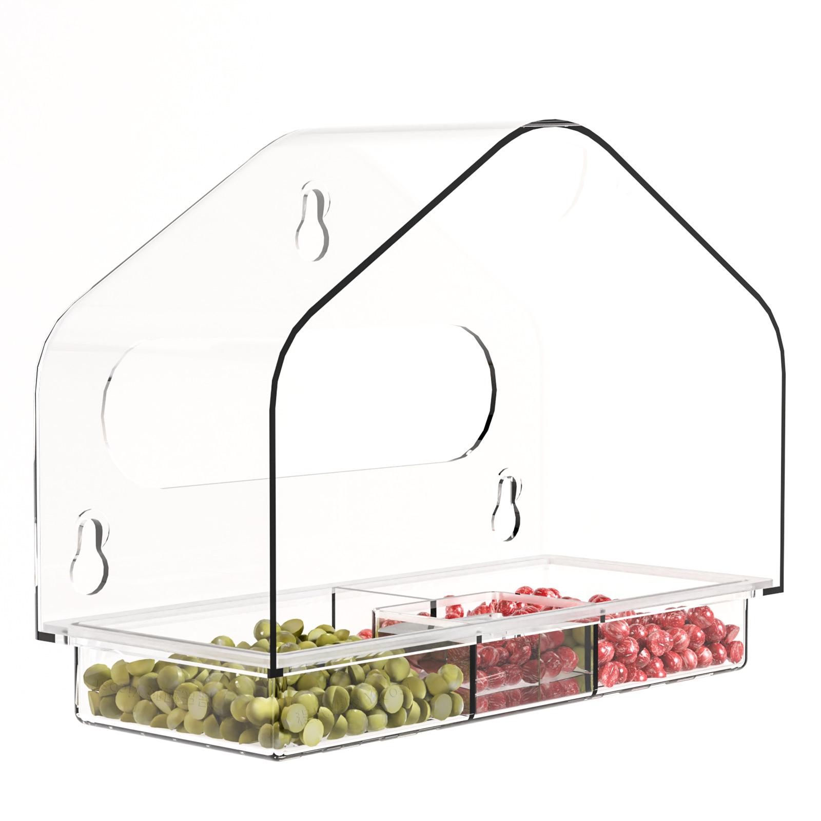 Прозрачный скворечник за окном Домик для наблюдения за дикими птицами Садовое украшение Кормушка для птиц One Size