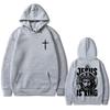 Christian Jesus Is King Graphic Hoodie Men Women Hip Hop Fashion Retro Oversized Sweatshirt Unisex Fleece Cotton Hoody Pullover