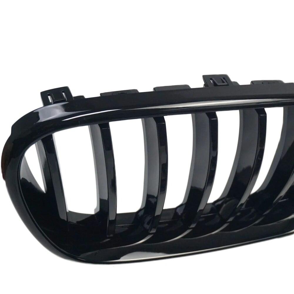 2 STK Front Nyre Grill 1 Lamell Glans Svart Front Panser Griller For BMW X3 F25 2010 2011 2012 2013 Erstatningsbil Styling