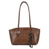 Women PU Leather Shoulder Bag Vintage Large Capacity Handbag Multi Functional Commuting Tote Bag High Looks Women's Bag