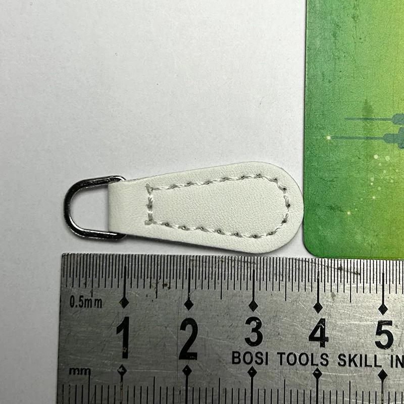 Lot de 10 jolies tirettes de fermeture éclair en PU de haute qualité, couleur unie, pour vêtements, crayons, sacs à main, accessoires